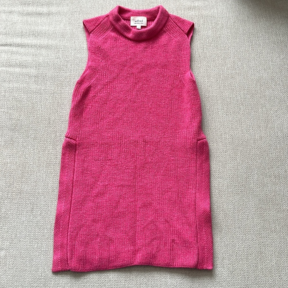 Artitzia Wilfred mock neck Italian yarn wool tank top Size XS